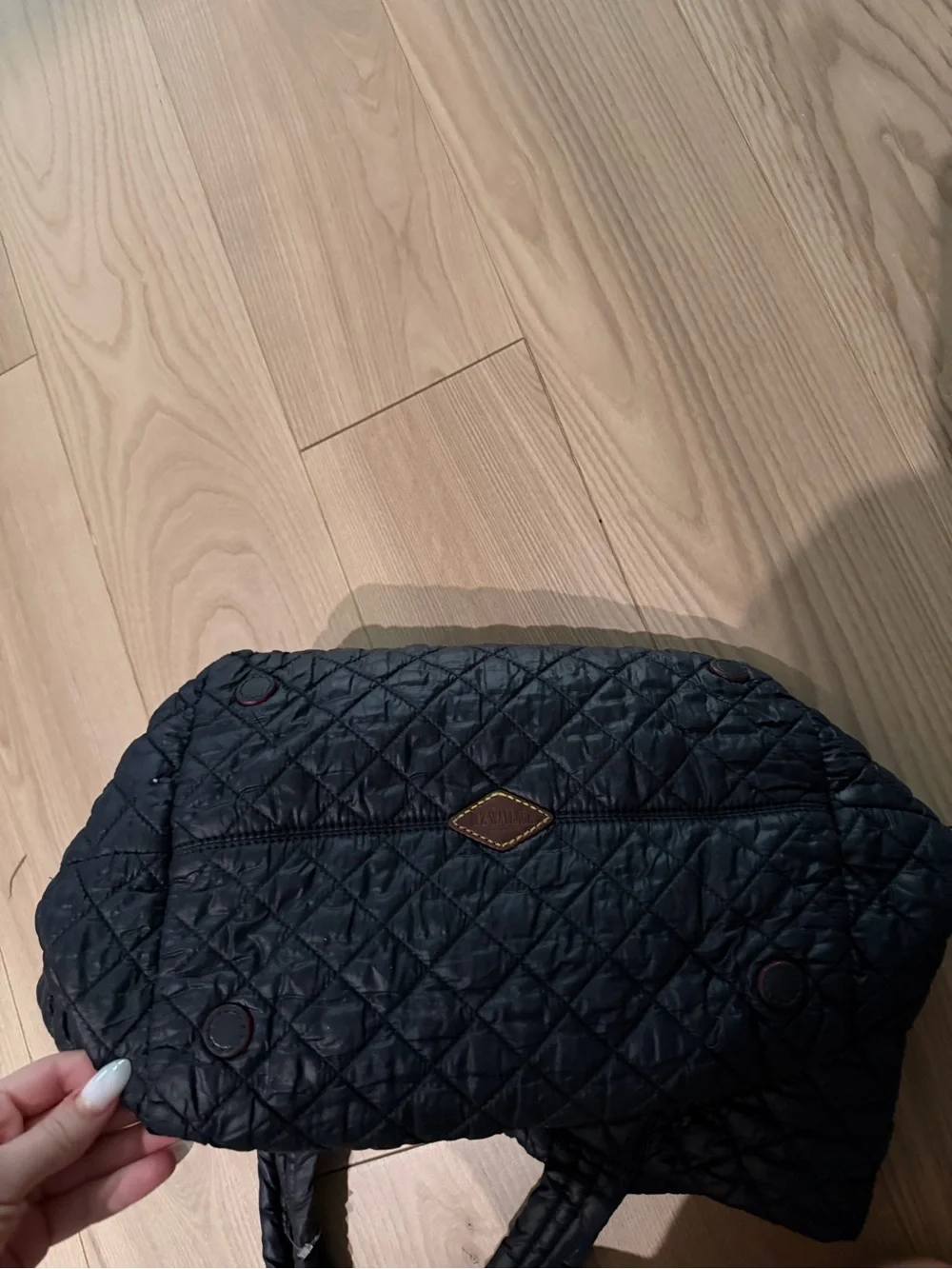 MZ Wallace Quilted Nylon Tote Bag in Black